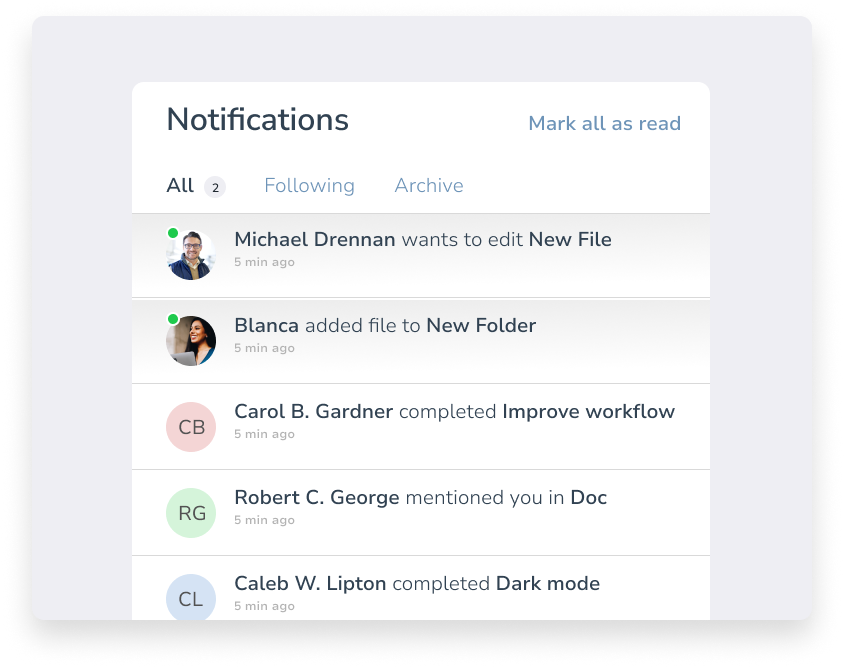 Real-time updates feature illustration